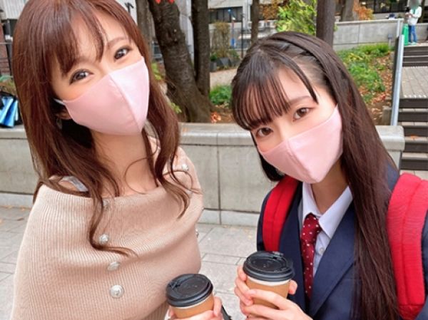 【年の差姉妹ナンパ】『お姉ちゃん、我慢できない…』28歳と18歳の姉妹をゲット！チンポ依存症の姉がイケメンのデカチンに夢中で、妹も思わず発情しちゃう？！